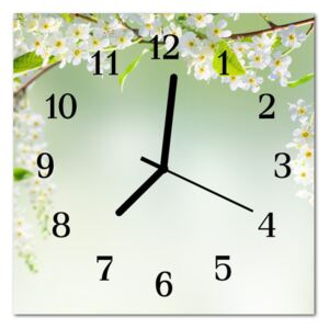 Glass Wall Clock Spring Nature Green