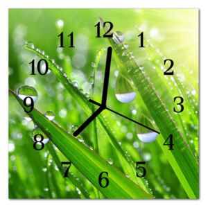 Glass Wall Clock Dew Dew Green
