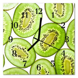 Glass Kitchen Clock Kiwi Kitchen Green