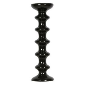 Slave Candle stick - / Ceramic - H 30 cm by Maison Sarah Lavoine Black