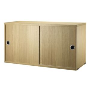 String® System Crate - / 2 doors - L 78 cm by String Furniture Natural wood