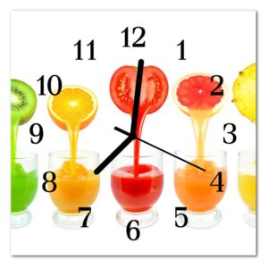 Glass Wall Clock Juice Juice Multi-Coloured