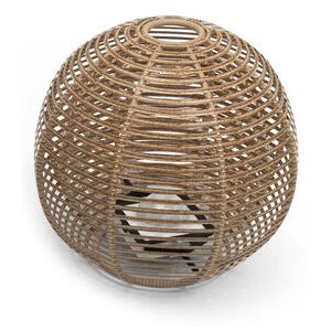 La Lampe Pailotte Sphere Solar lamp - / Large Ø 48 cm / Hybrid and connected (solar + USB dock) by Maiori Natural wood