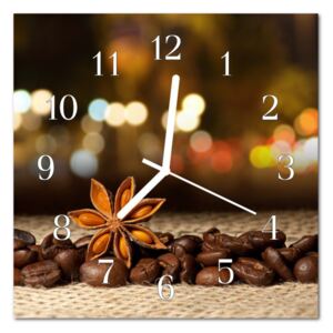 Glass Wall Clock Anise Anise Brown