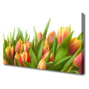 Canvas Wall art Tulips Floral Orange Yellow
