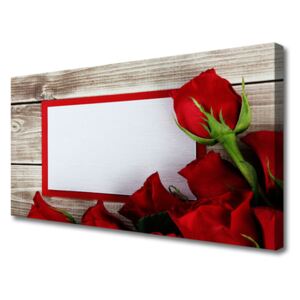 Canvas Wall art Roses Floral Red