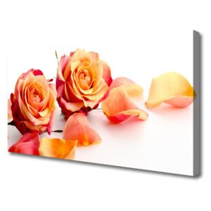 Canvas Wall art Roses Floral Yellow Orange