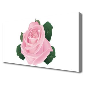 Canvas print Rose Floral Pink Green