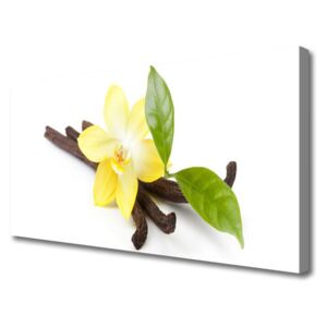 Canvas Wall art Vanilla Leaves Floral Brown Yellow Green