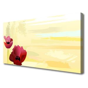 Canvas print Flowers Floral Red Green
