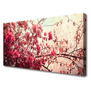 Canvas Wall art Branches Leaves Nature Brown Orange