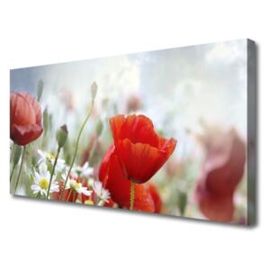 Canvas Wall art Flowers Floral Red Yellow White