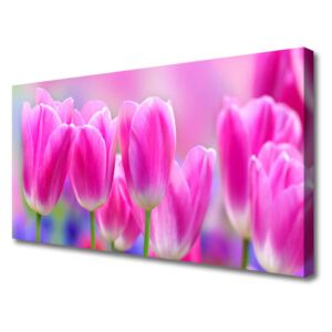 Canvas print Tulips Floral Pink