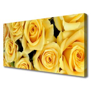 Canvas Wall art Roses Floral Yellow