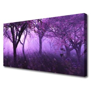Canvas Wall art Trees Nature Purple Pink