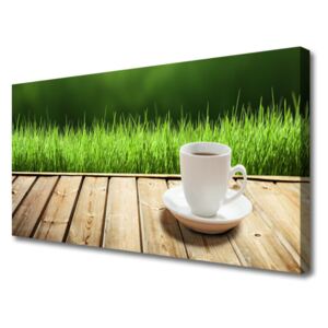 Canvas Wall art Grass Cup Nature White Green