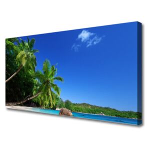 Canvas Wall art Palm Trees Landscape Brown Green