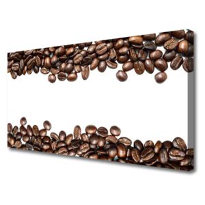 Canvas print Coffee Beans Kitchen Brown White