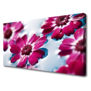 Canvas Wall art Flowers Floral Red Blue