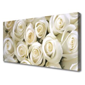 Canvas Wall art Roses Floral White