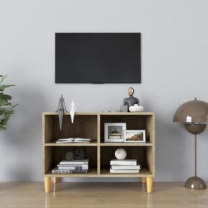 VidaXL TV Cabinet with Solid Wood Legs Sonoma Oak 69.5x30x50 cm