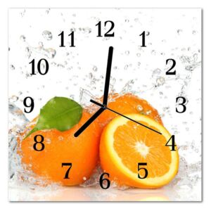 Glass Kitchen Clock Oranges Kitchen Orange