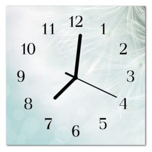 Glass Kitchen Clock Abstract Abstract Art Blue