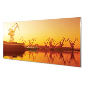 Acrylic print Gdansk Shipyard Sunrise