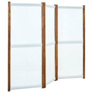 VidaXL 3-Panel Room Divider Cream White 210x170 cm