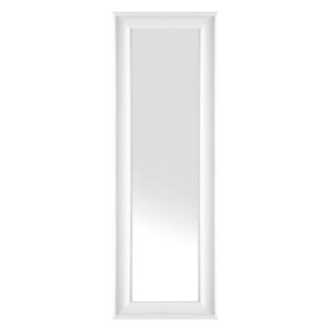 Hanging Wall Mirror White 51 x 141 cm Synthetic Material Scandinavian Inspired Minimalistic Style Beliani