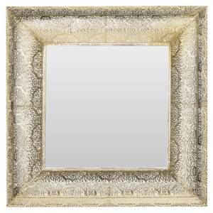 Wall Mounted Hanging Mirror Gold 60 cm Square Decorative Frame Accent Piece Beliani