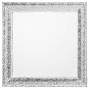 Wall Mounted Hanging Mirror Silver 65 cm Square Decorative Frame Beliani
