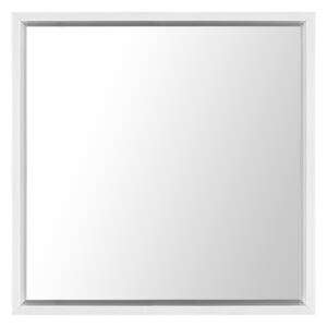 Wall Mirror White Synthetic Frame 50 x 50 cm Square Wall Hanging Beliani
