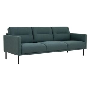 Larvik Fabric Dark Green 3 Seater Sofa with Black Legs