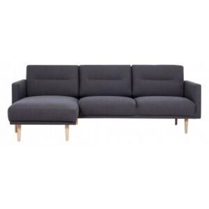 Larvik Antracit Fabric Chaise Longue Sofa (LH)