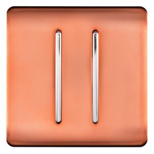 TrendiSwitch Double Light Switch - Copper