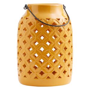Tall Ceramic Lantern Yellow