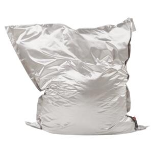 Large Bean Bag Silver Lounger Zip Giant Beanbag Beliani