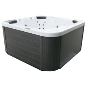 Hot Tub Grey Sanitary Acrylic 6 Seats Outdoor Beliani