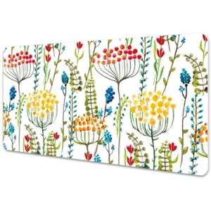 Large desk mat table protector colorful meadow 45x90cm