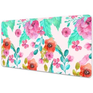 Large desk pad PVC protector Beautiful flora 45x90cm
