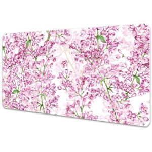 Large desk mat for children lilac flowers 45x90cm
