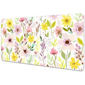 Desk pad Colorful flowers 45x90cm