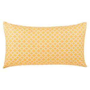 Patio Cushion Yellow Pattern Fabric 40 x 70 cm Water Resistant Removable Cover Beliani