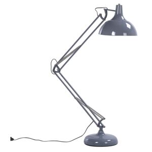 Floor Lamp Grey Metal 175H cm Swing Extending Arm Foldable Industrial Modern Beliani