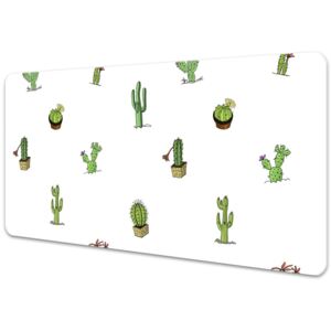 Large desk mat for children cacti 45x90cm