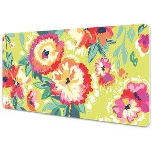 Desk pad Colorful flowers 45x90cm