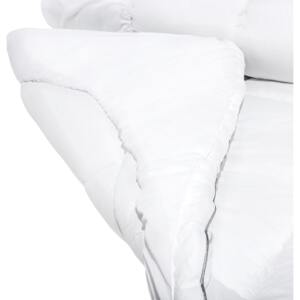 Mattress Topper White Japara Cotton Single 90 x 200 cm 4 cm Depth Beliani