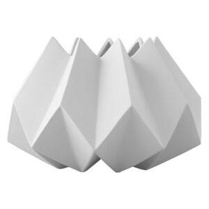 Folded Vase - Clay - Ø 22 x H 15 cm by Menu Grey