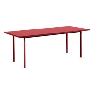 Two-Colour Rectangular table - / 200 x 90 cm - MDF Valchromat® by Hay Red